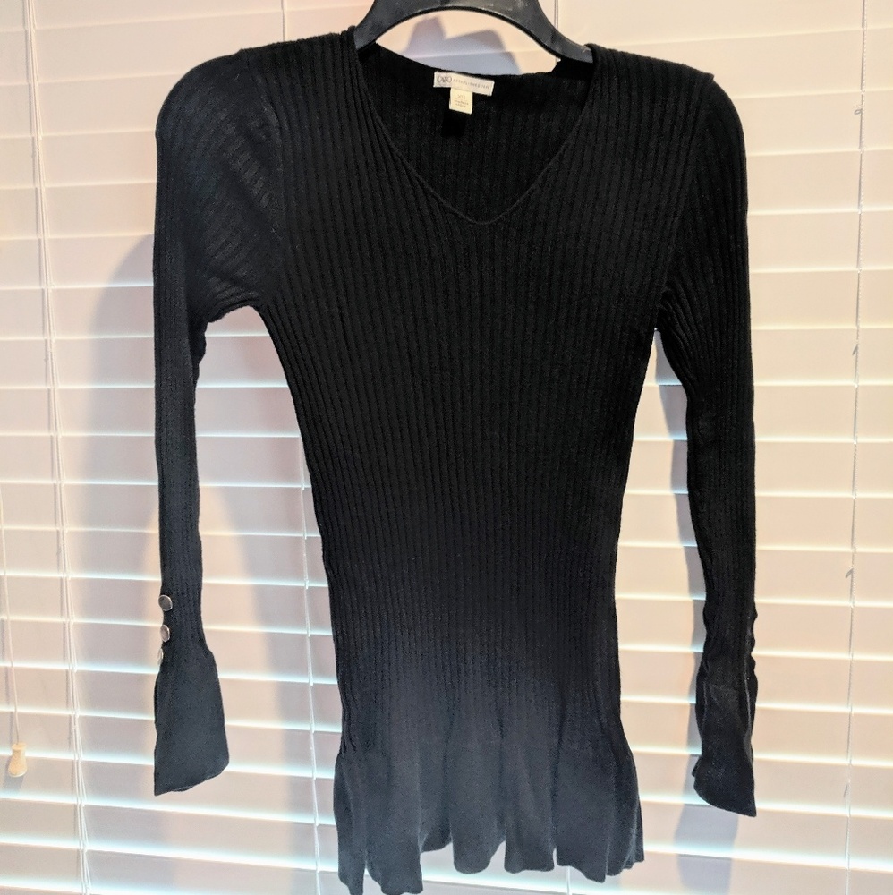 Black body fitting Long Sleeve top